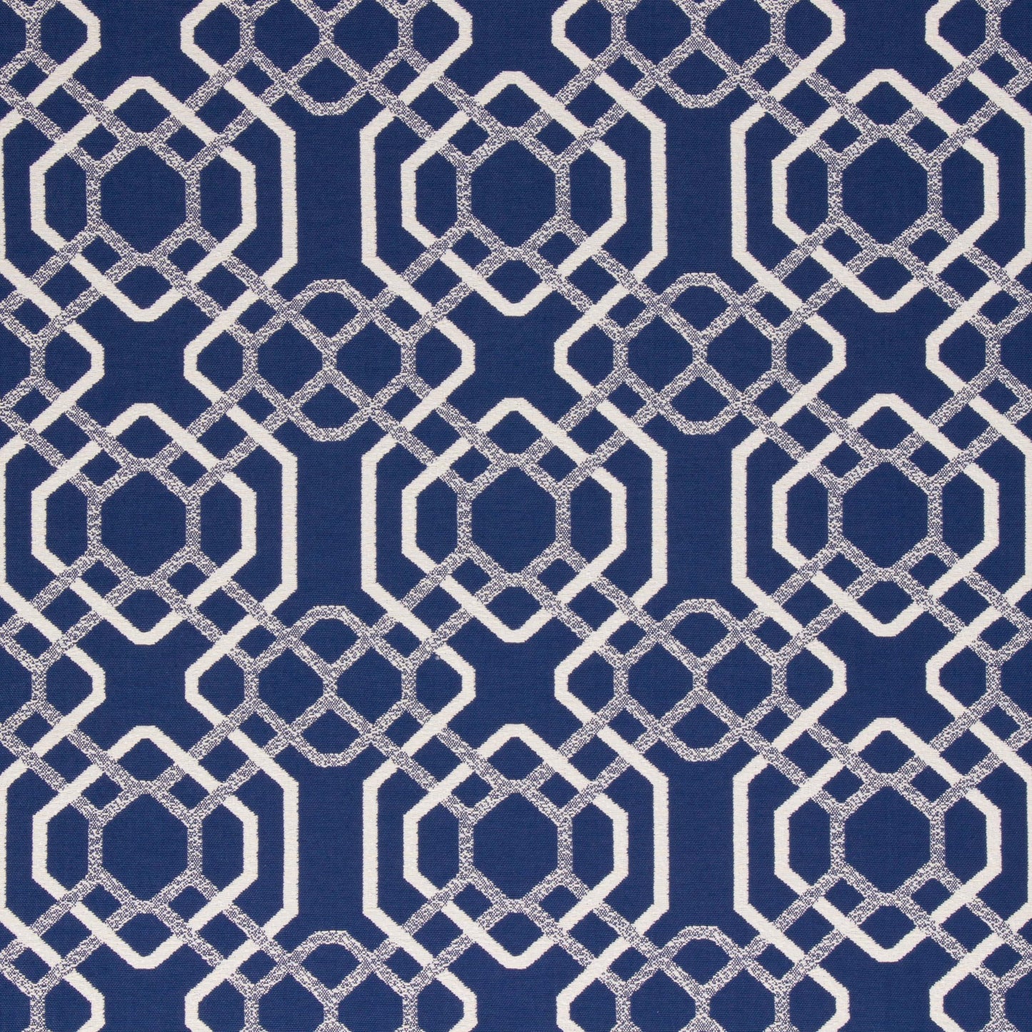 Geometric lattice pattern on a blue background