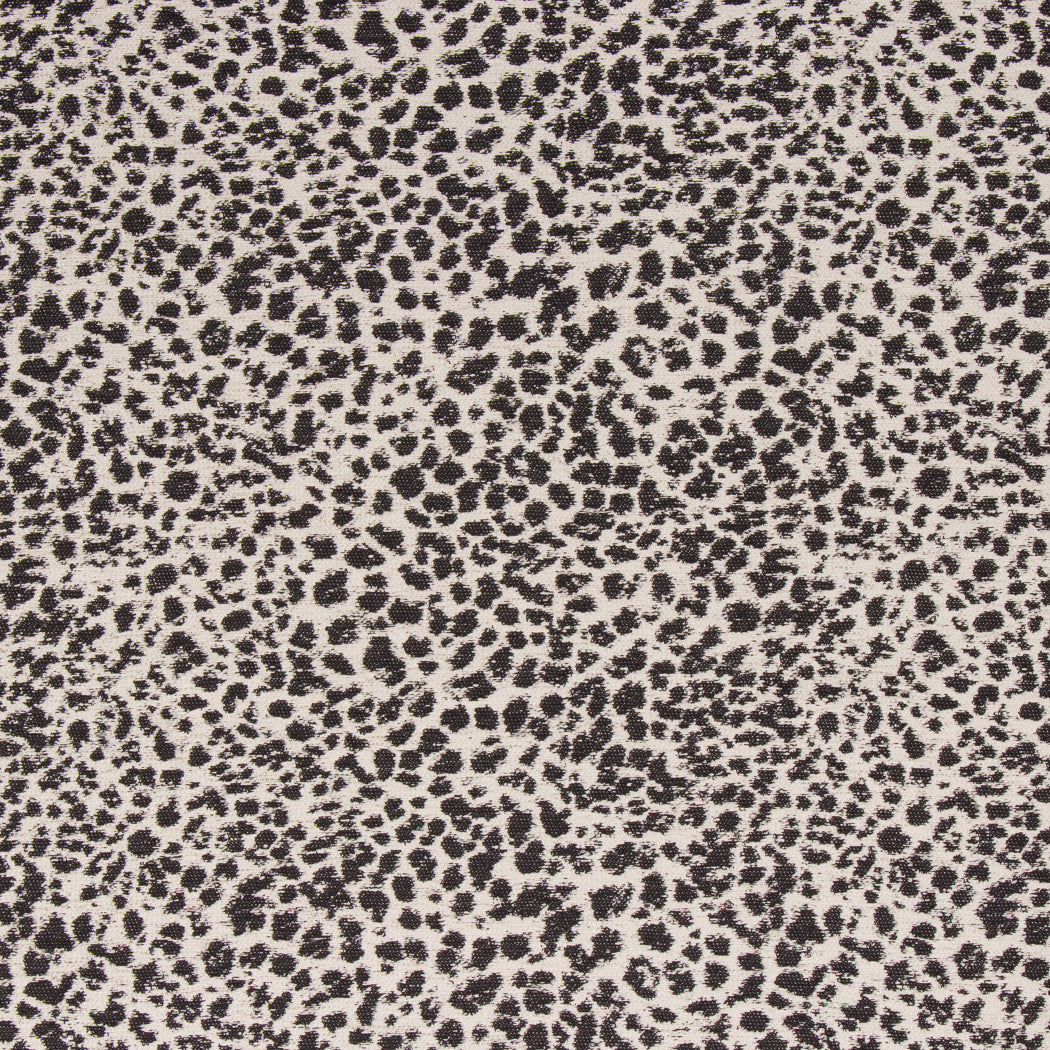 Black Leopard print pattern on a beige background fabric
