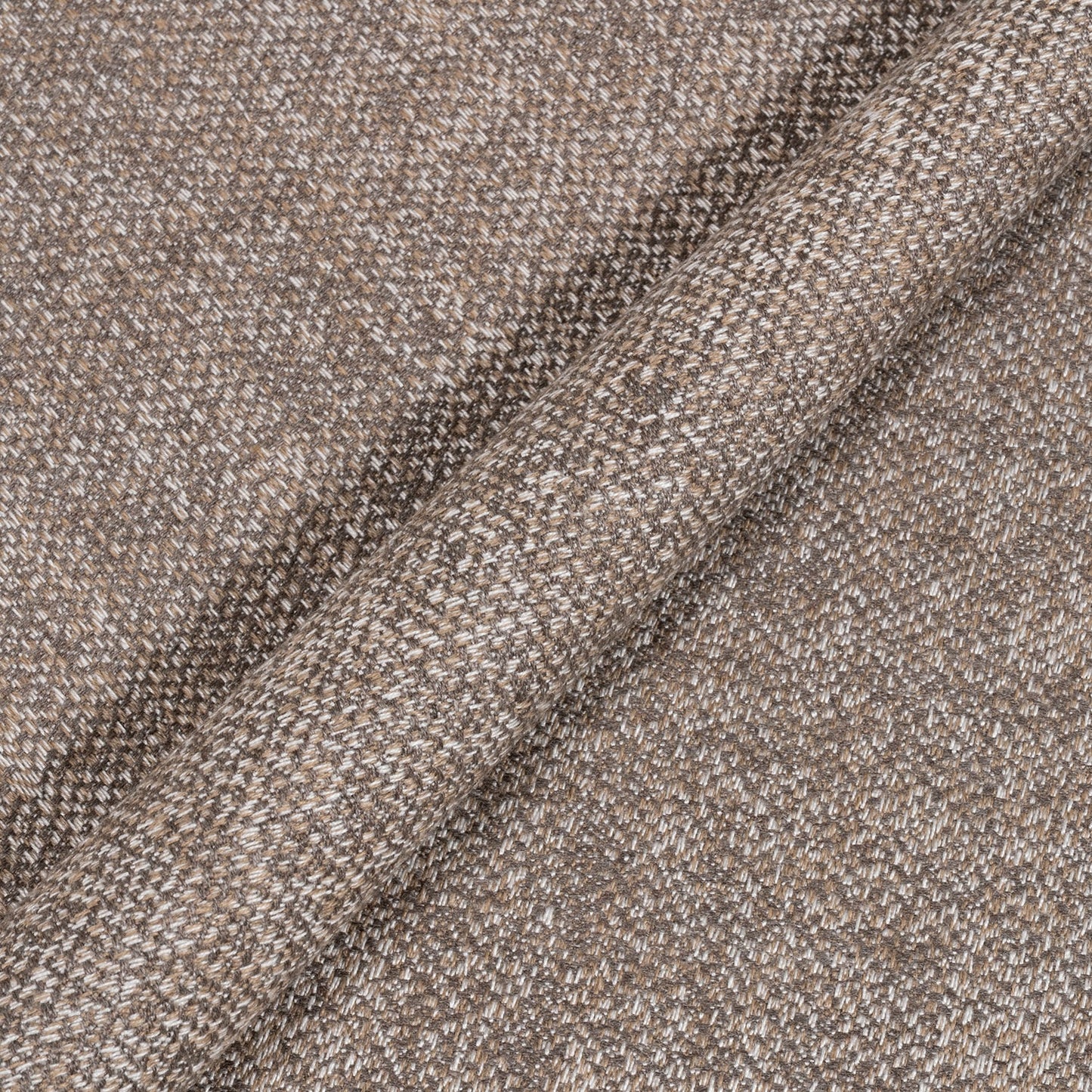 Close-up of textured brown fabric with a subtle pattern