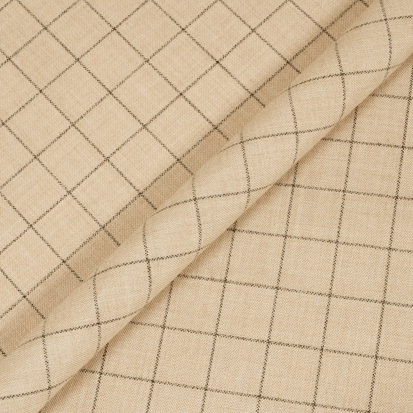 Beige fabric with a subtle grid pattern