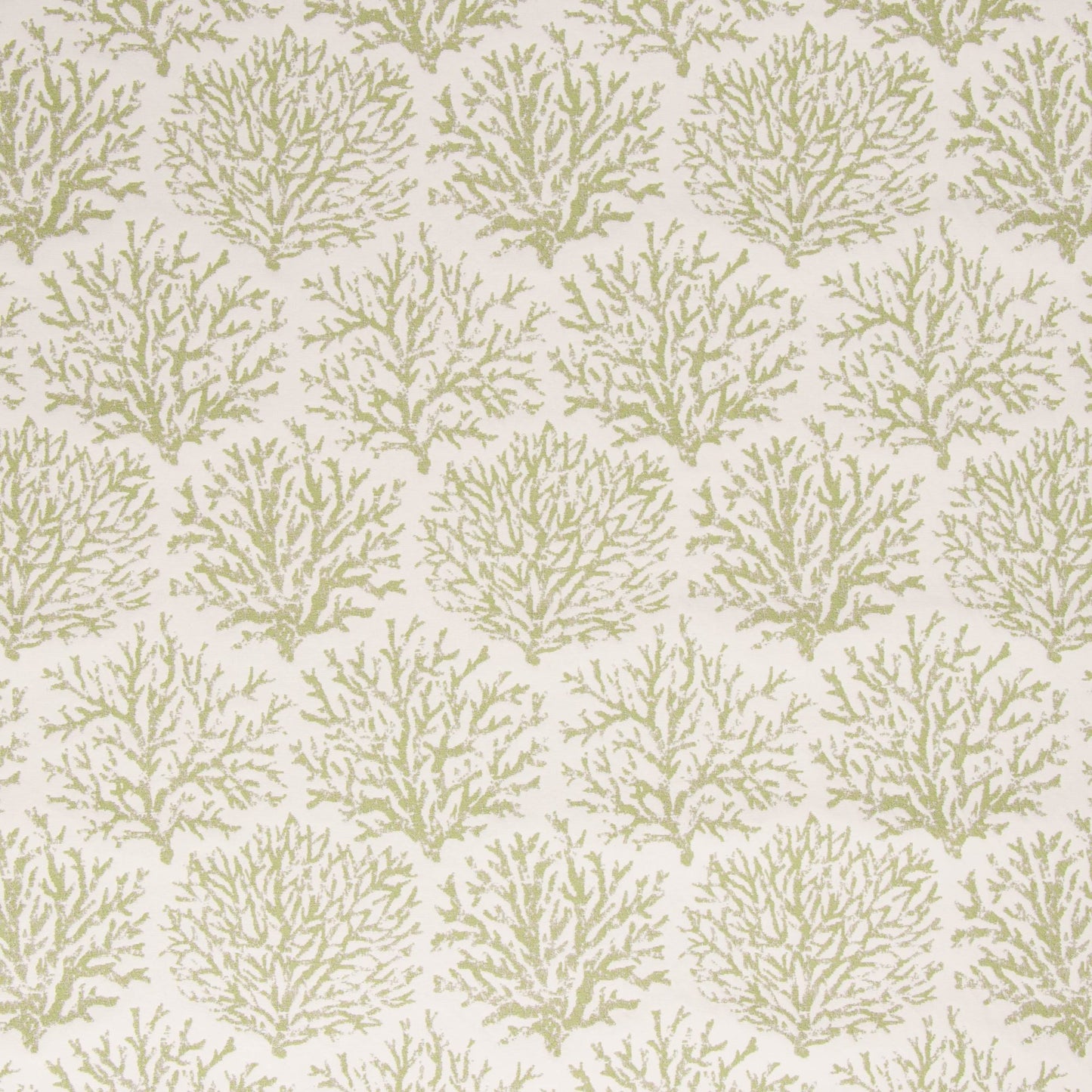 Pattern of green branches on a beige background