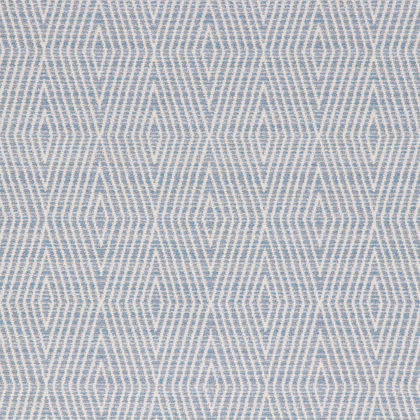 Patterned fabric with blue and white geometric design