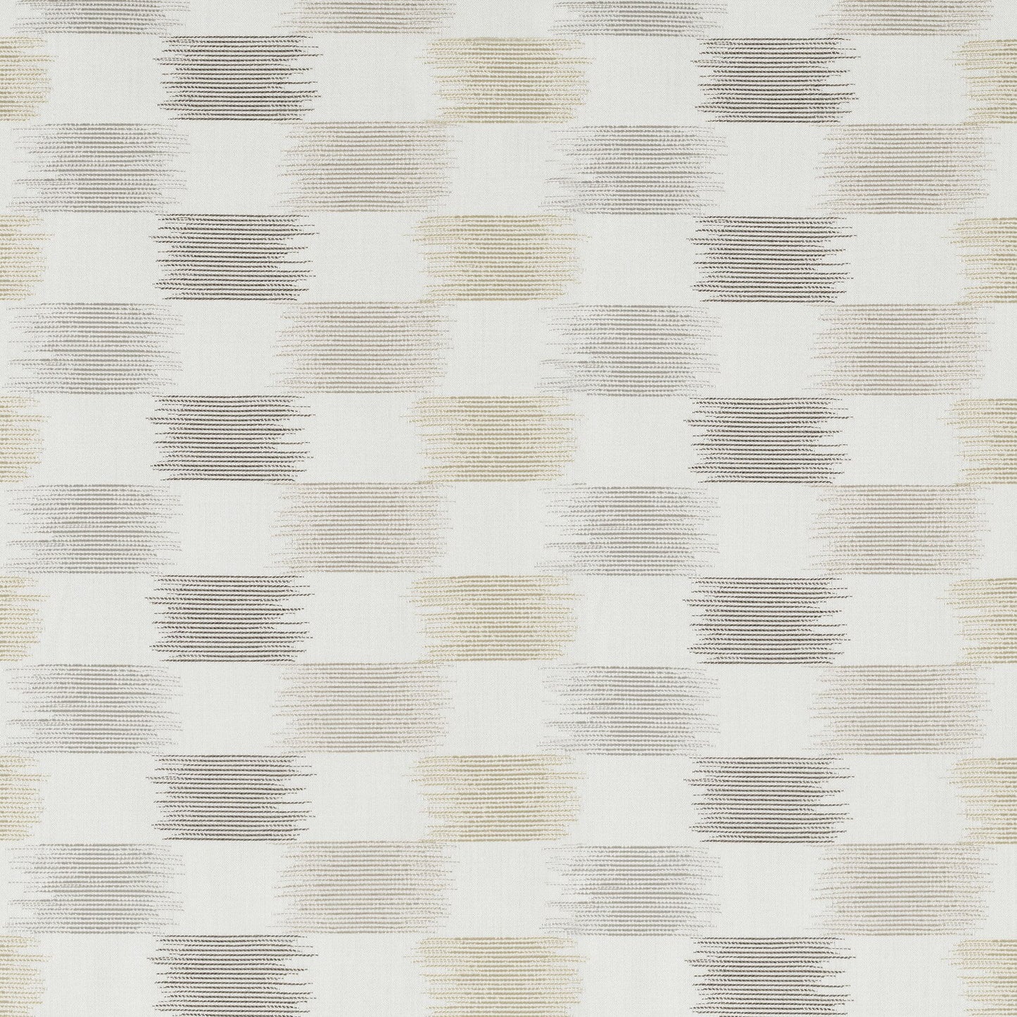 A fabric pattern featuring a series of horizontal lines in varying shades of beige and white, creating a subtle geometric effect.