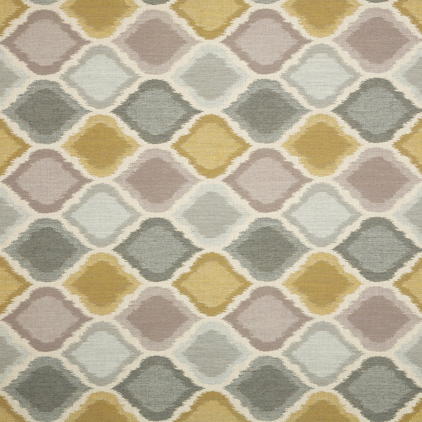 Patterned fabric with geometric design in earthy tones