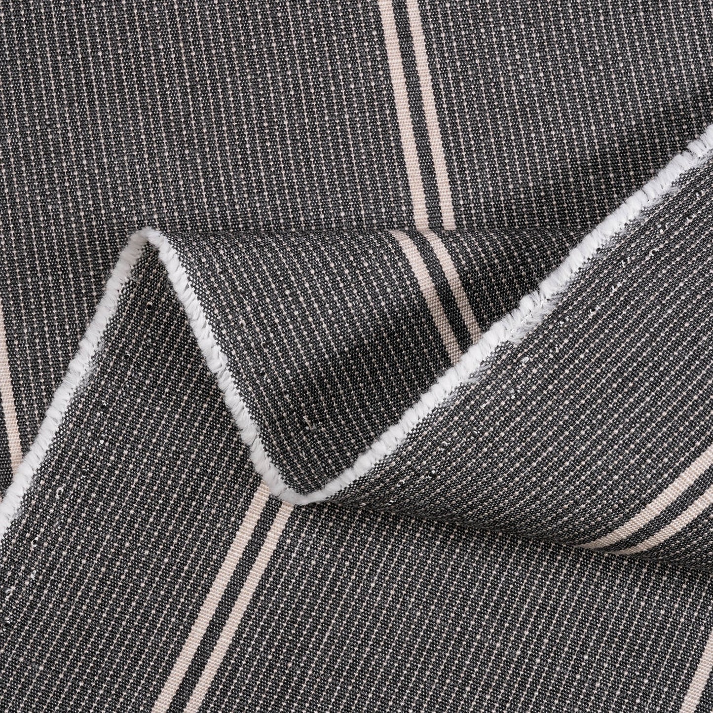 Close-up of textured fabric with striped pattern
