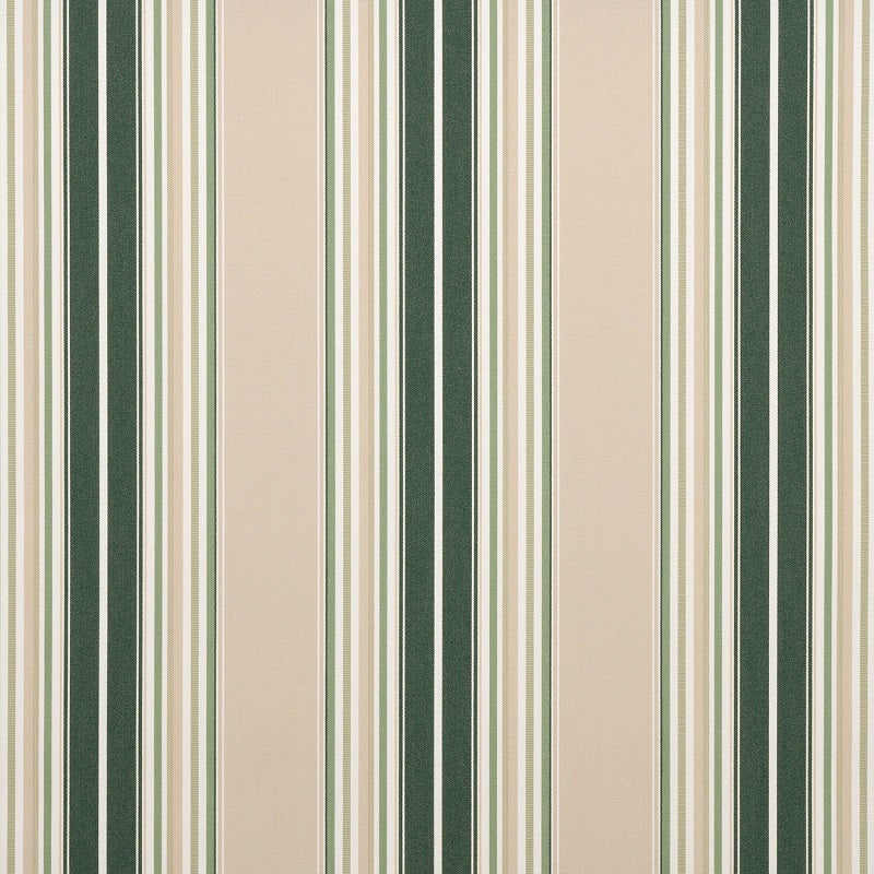 Forest / Beige / Natural / Sage Fancy 4932-0000 46-Inch Stripes Awning / Shade Fabric