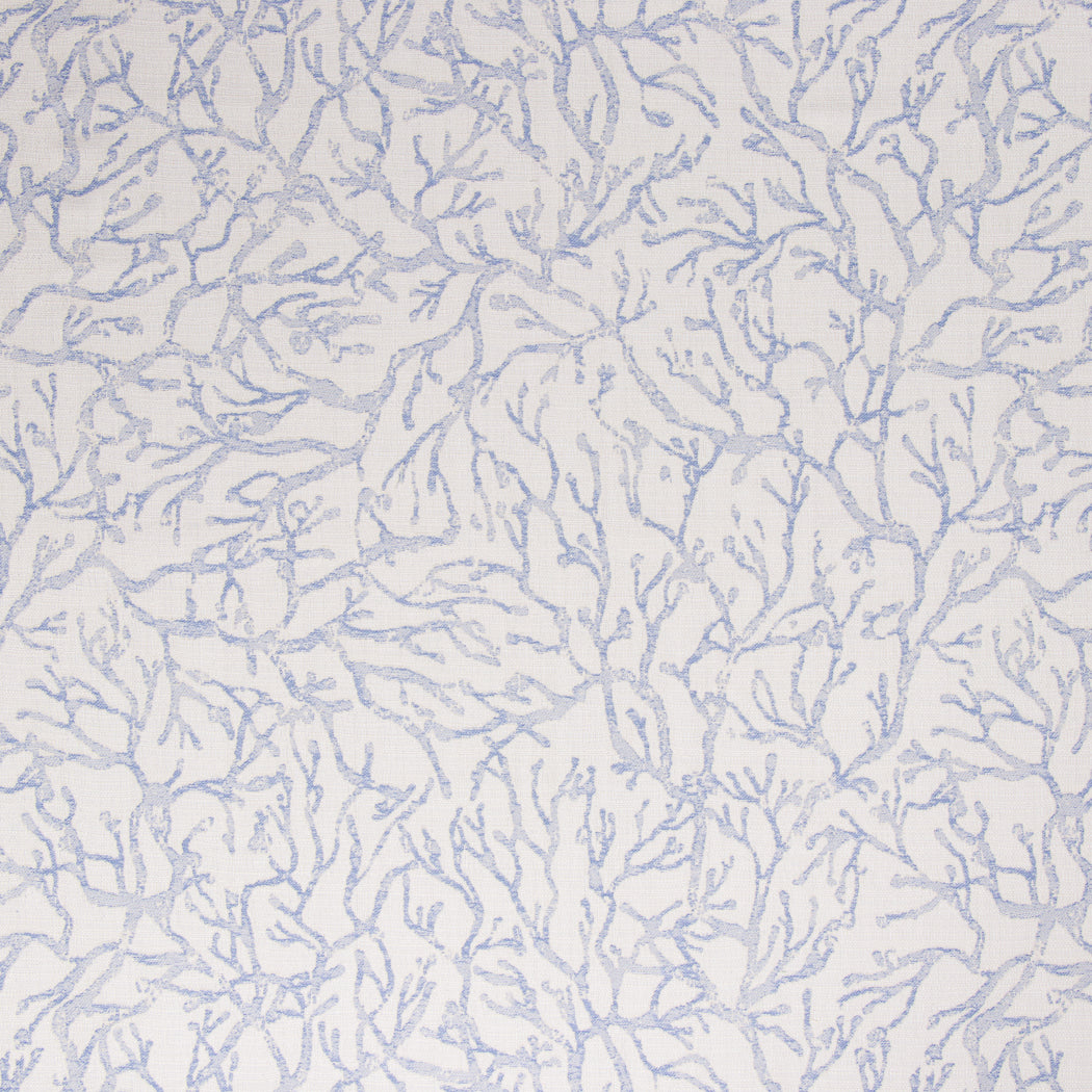 Textured pattern of blue branches on a light gray background blue coral