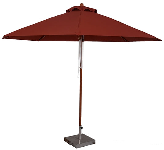 Umbrella 11" Square Wood Market Single Pulley