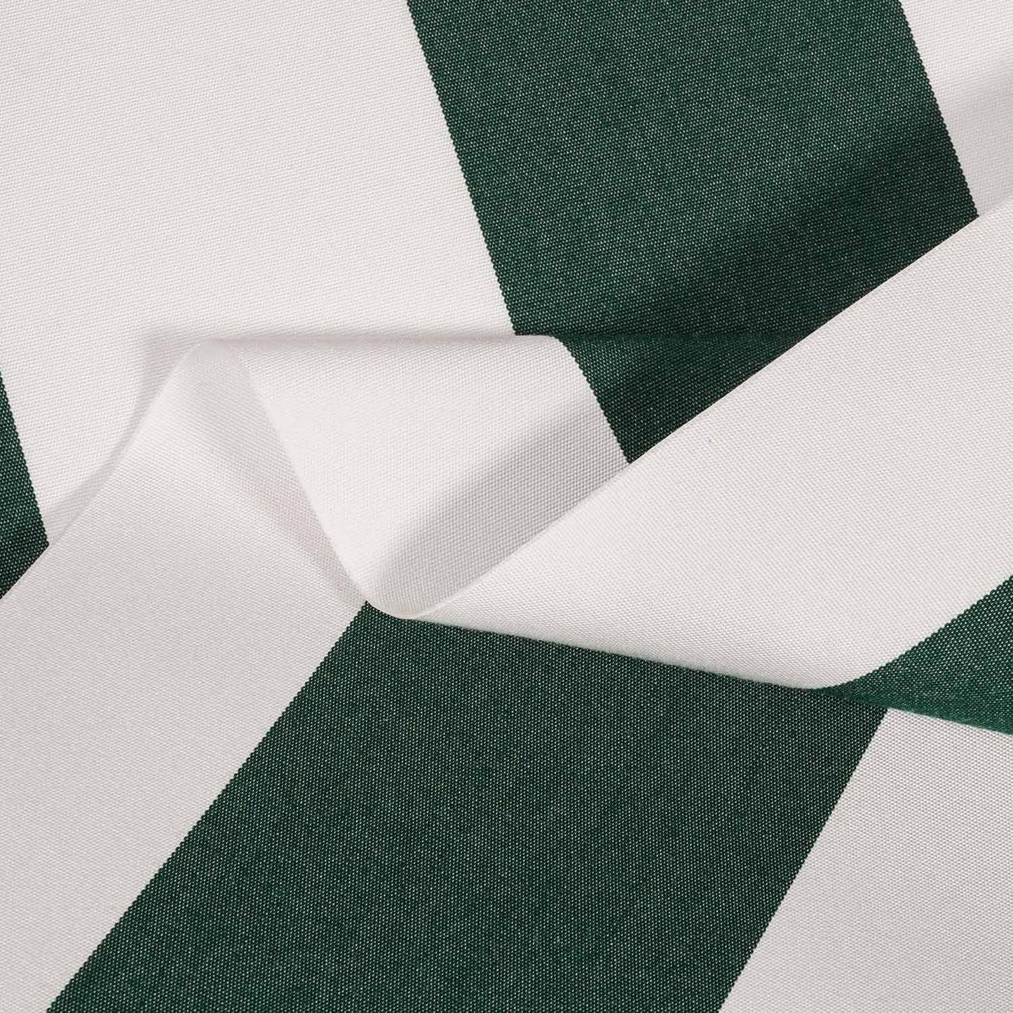 Close-up of green and white fabric with geometric pattern