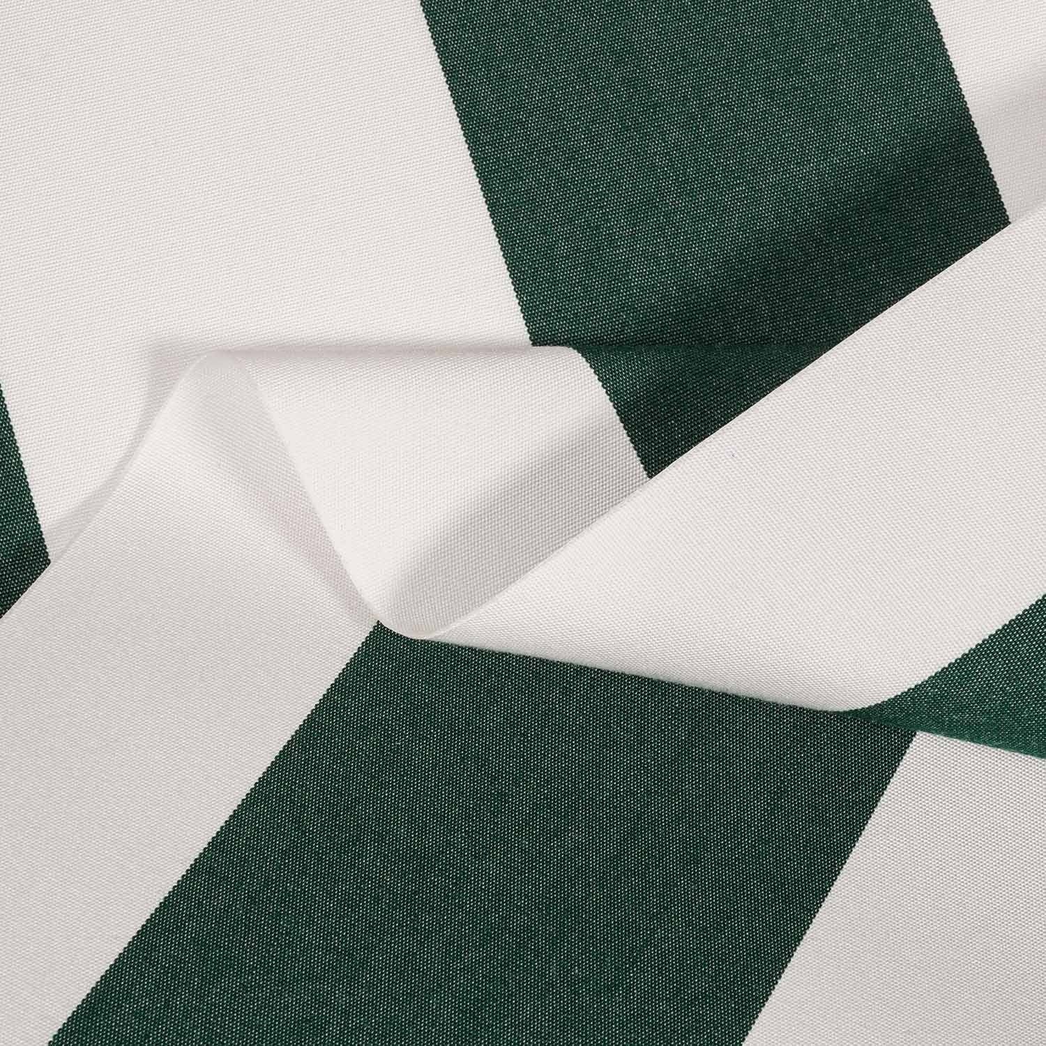 Close-up of green and white fabric with geometric pattern