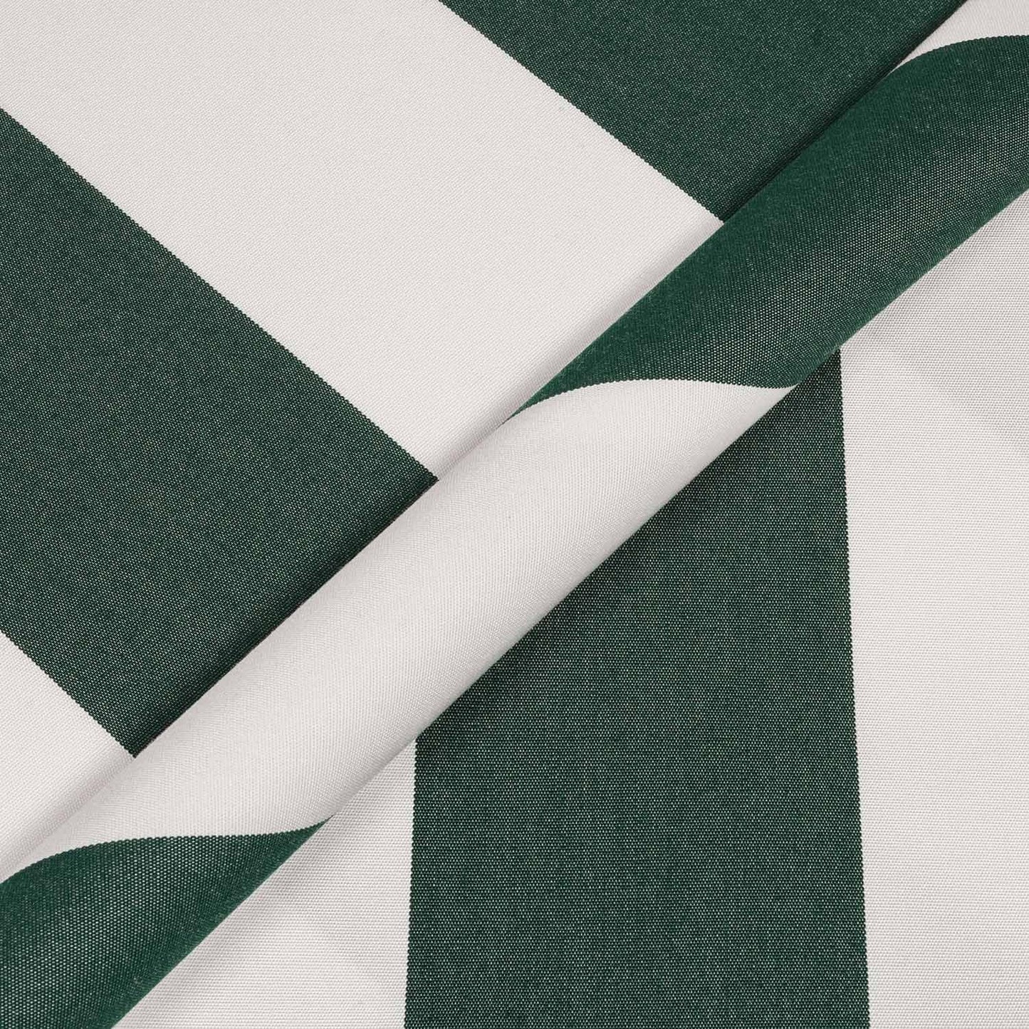Close-up of green and white striped fabric