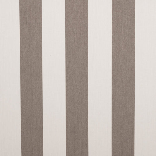 Textured fabric with alternating brown and white vertical stripes on a neutral background