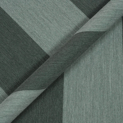 Textured fabric with green and gray pattern