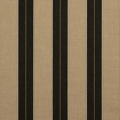A striped fabric with black and beige colors