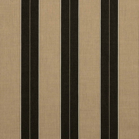 A striped fabric with black and beige colors