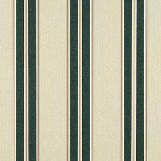Green and beige striped outdoor fabric 