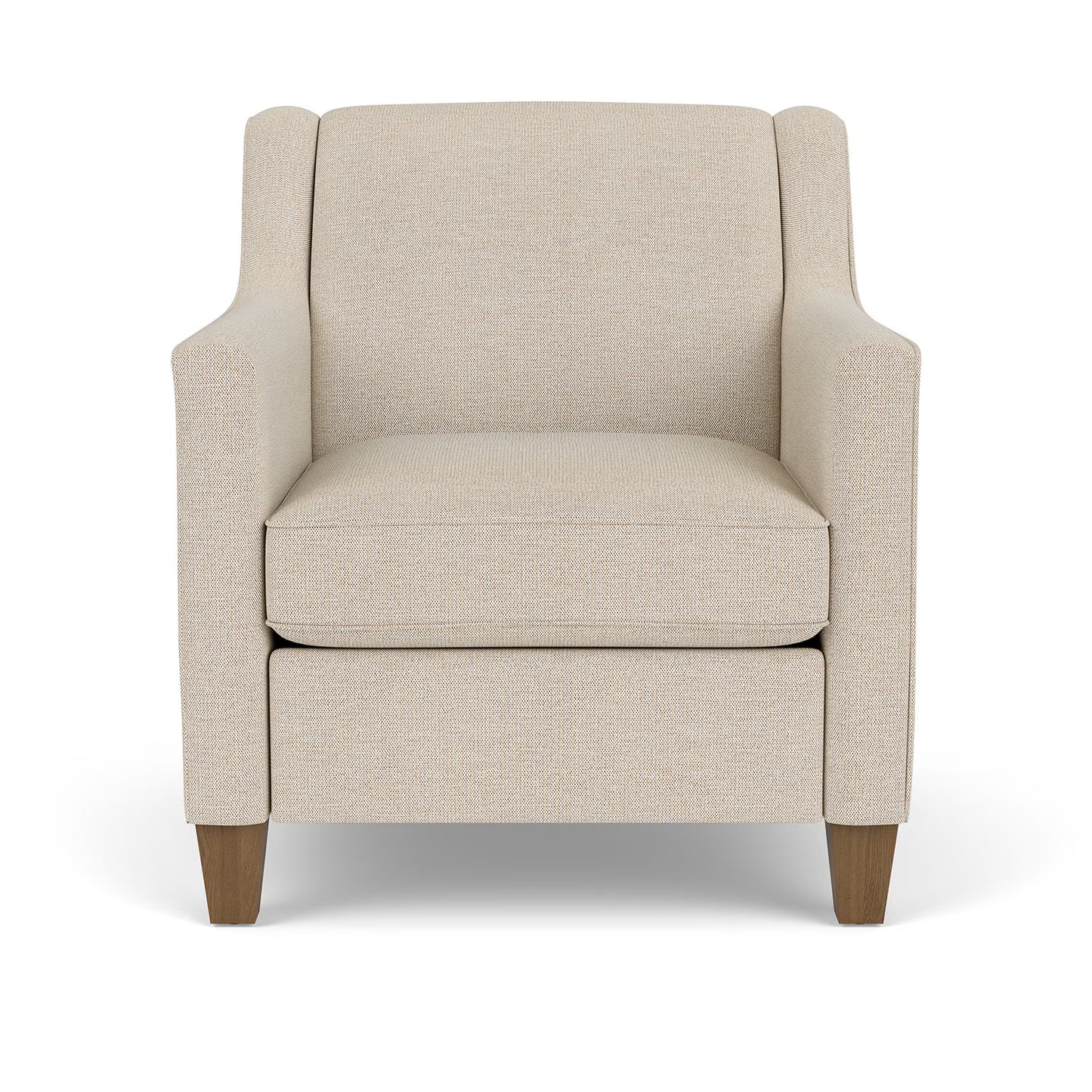 Beige armchair on a white background