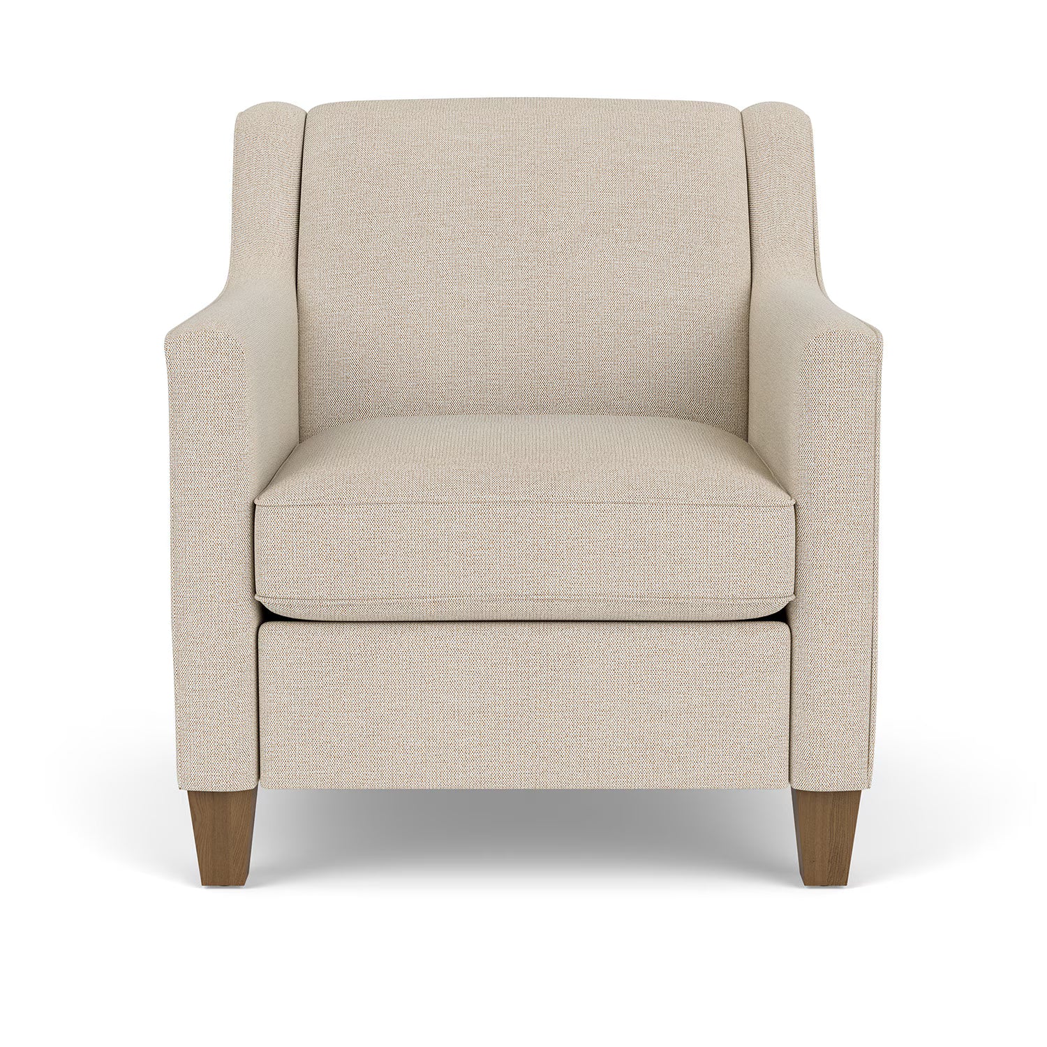 Beige armchair on a white background