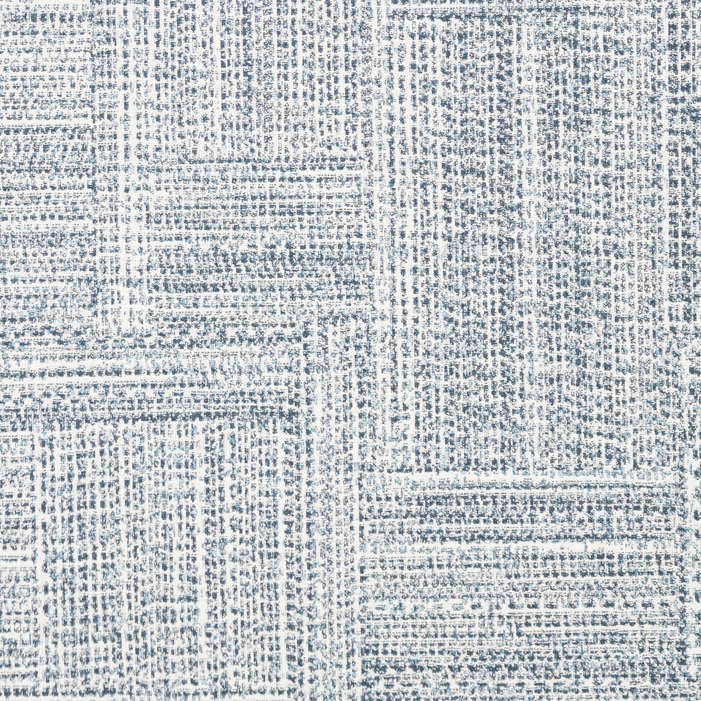 Textured blue and gray patterned fabric swatch