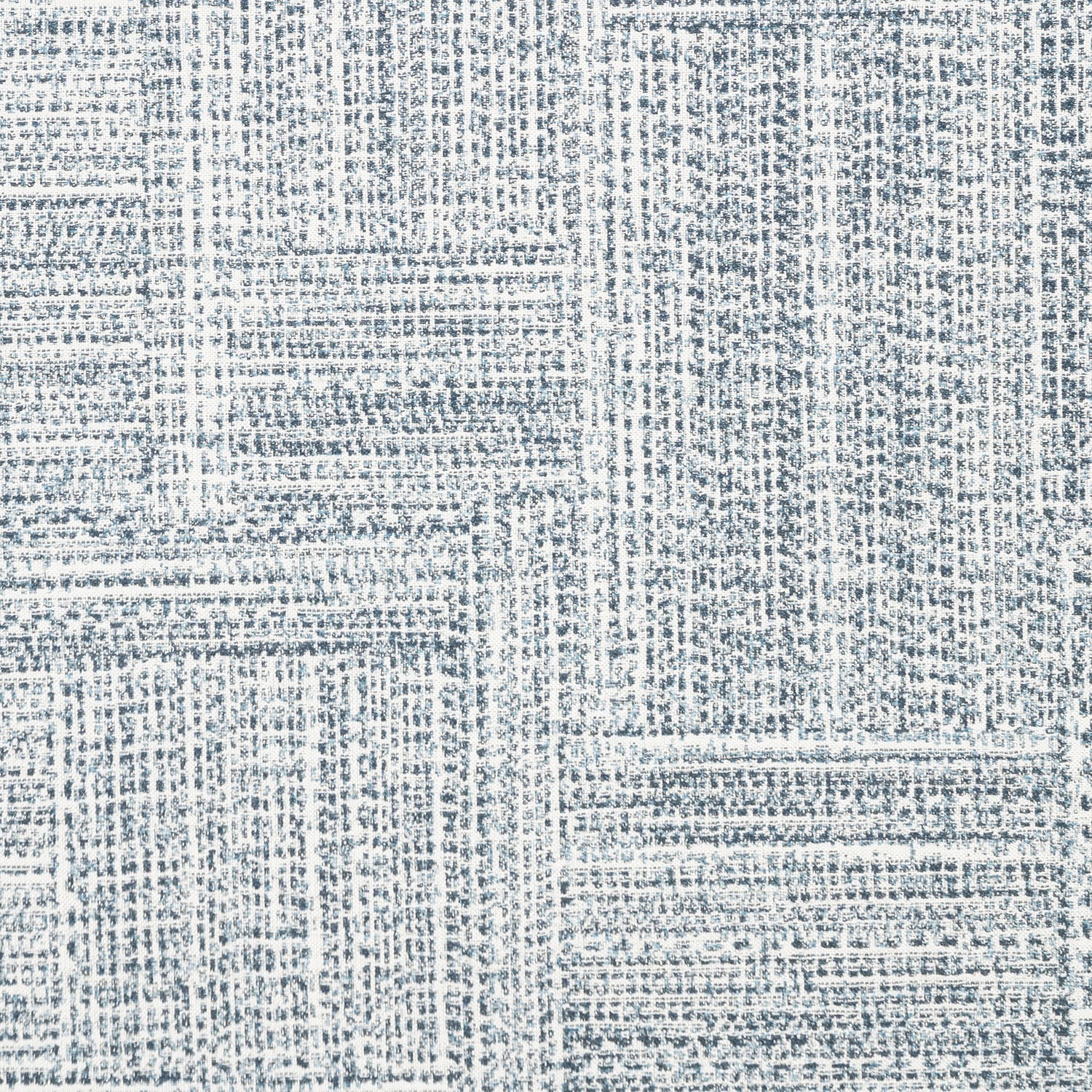 Textured blue and gray patterned fabric swatch