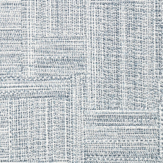 Textured blue and gray patterned fabric swatch