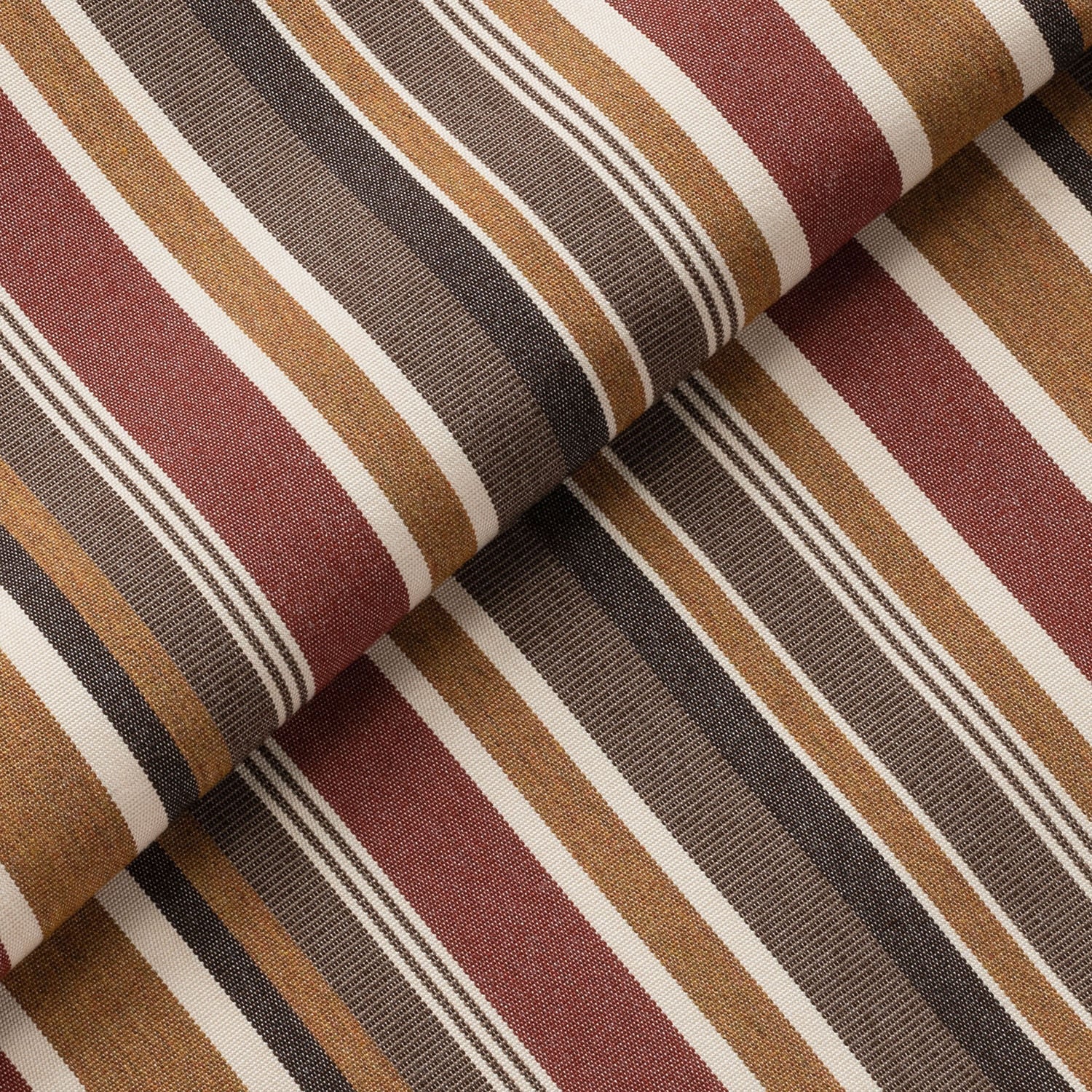 Red beige brown stripe fabric
