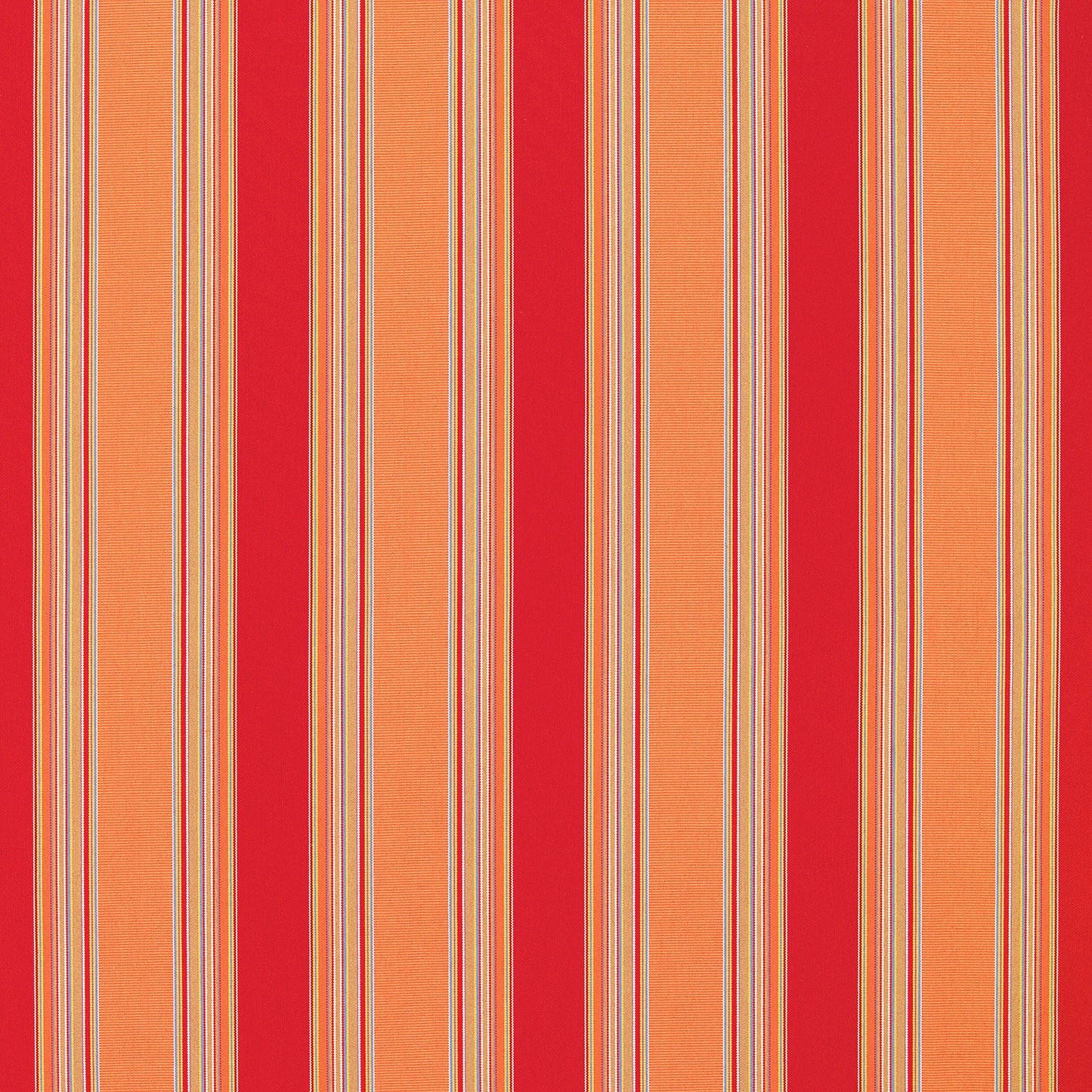 A striped pattern fabric in red and orange colors