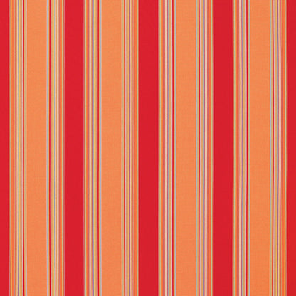A striped pattern fabric in red and orange colors