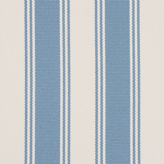 Textile pattern with blue and white stripes on a neutral background