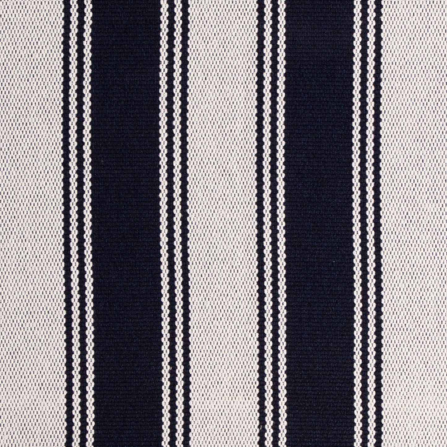 Close-up of black and white striped fabric pattern