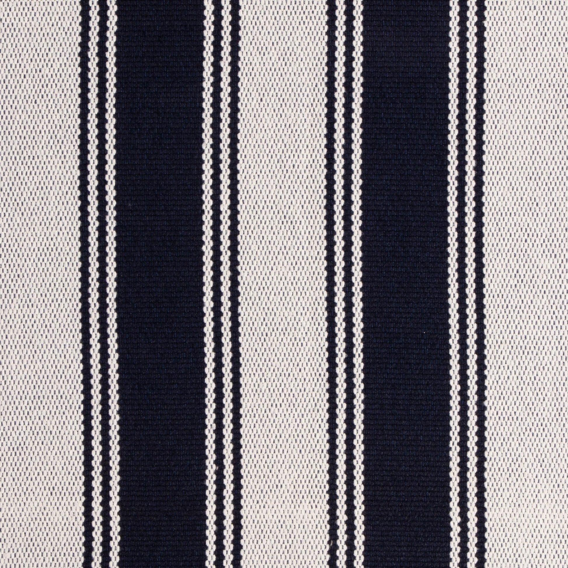 Close-up of black and white striped fabric pattern
