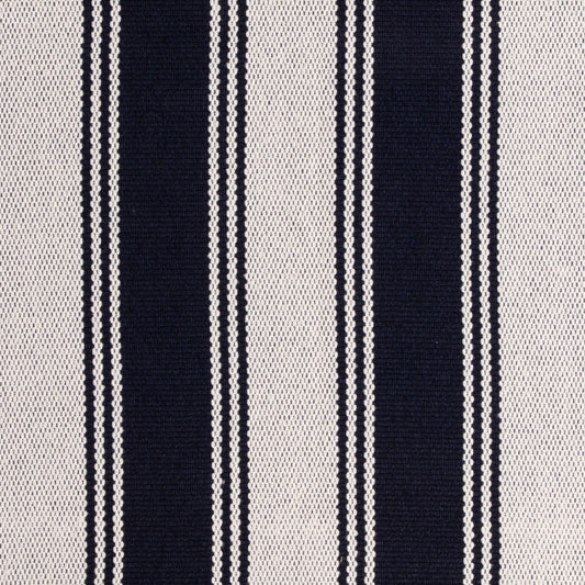 Close-up of black and white striped fabric pattern