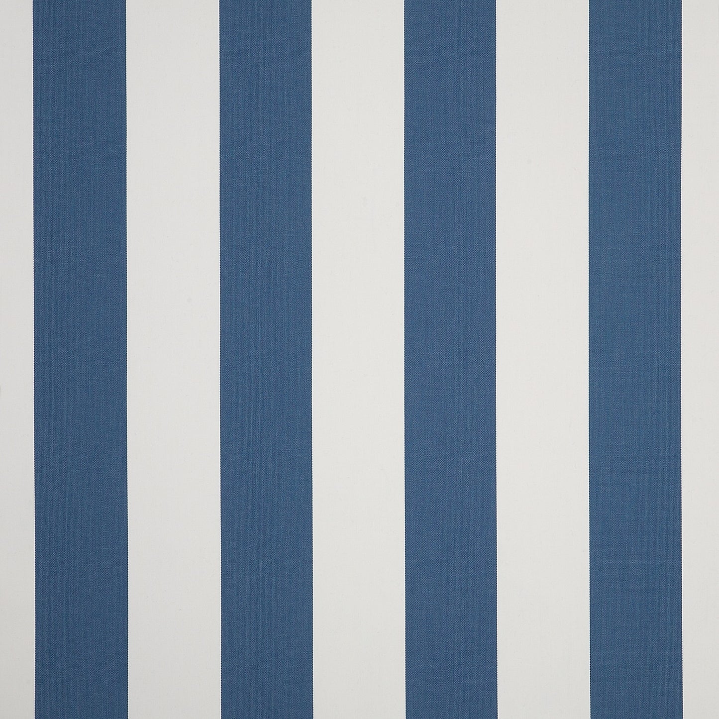 A swatch of a blue and white striped fabric suitable for window treatments.