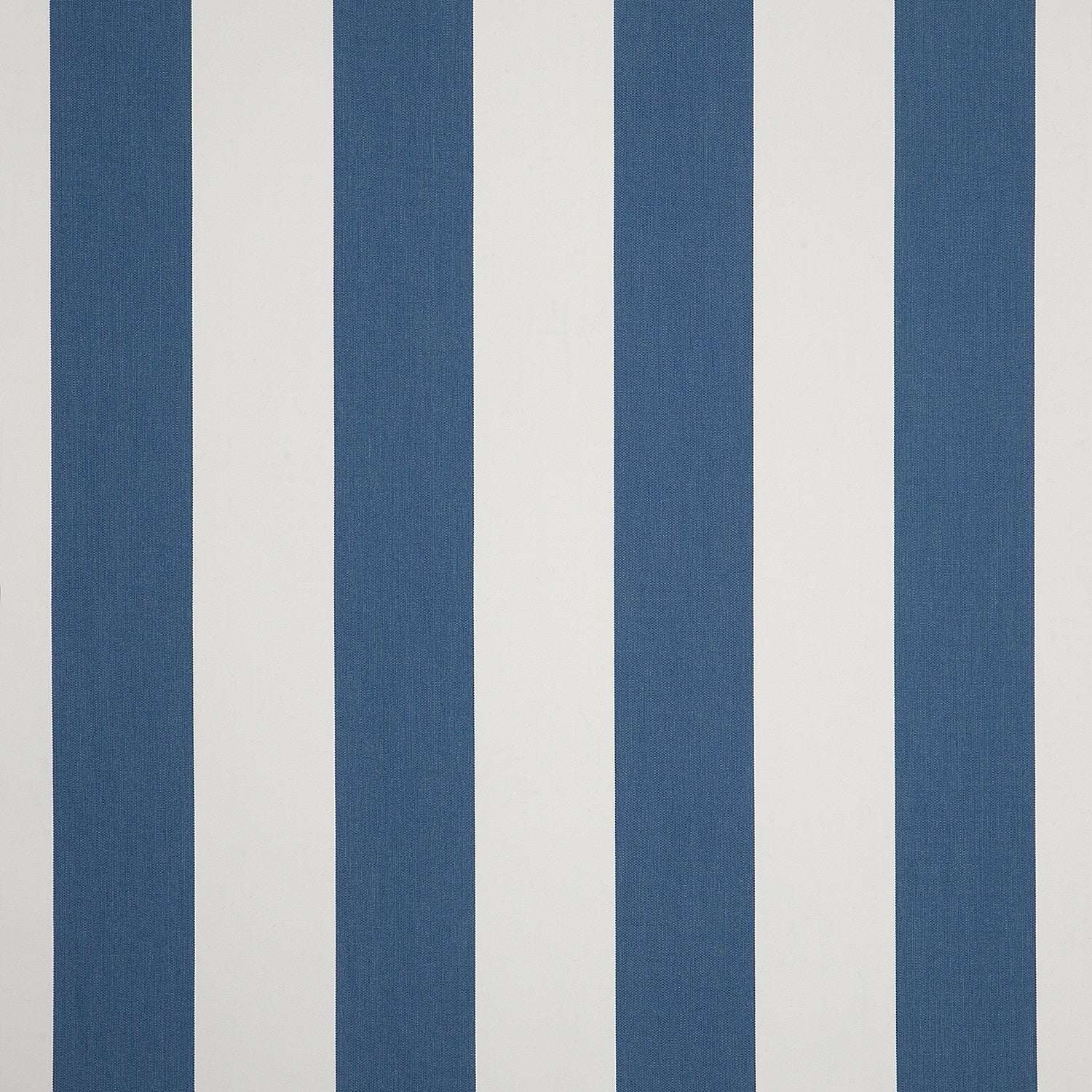 A swatch of a blue and white striped fabric suitable for window treatments.