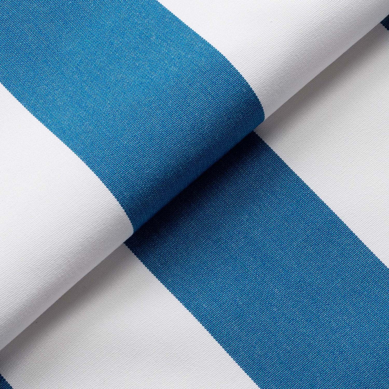 Sunbrella blue and white stripe fabric