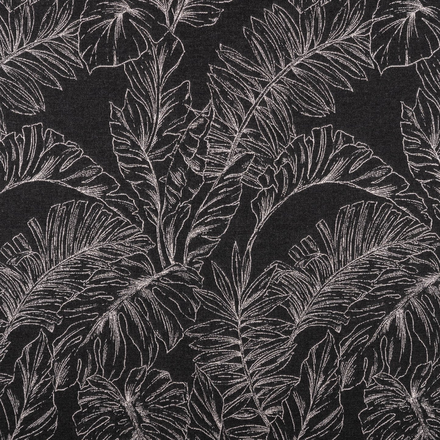 Tropical leaf pattern on a black background
