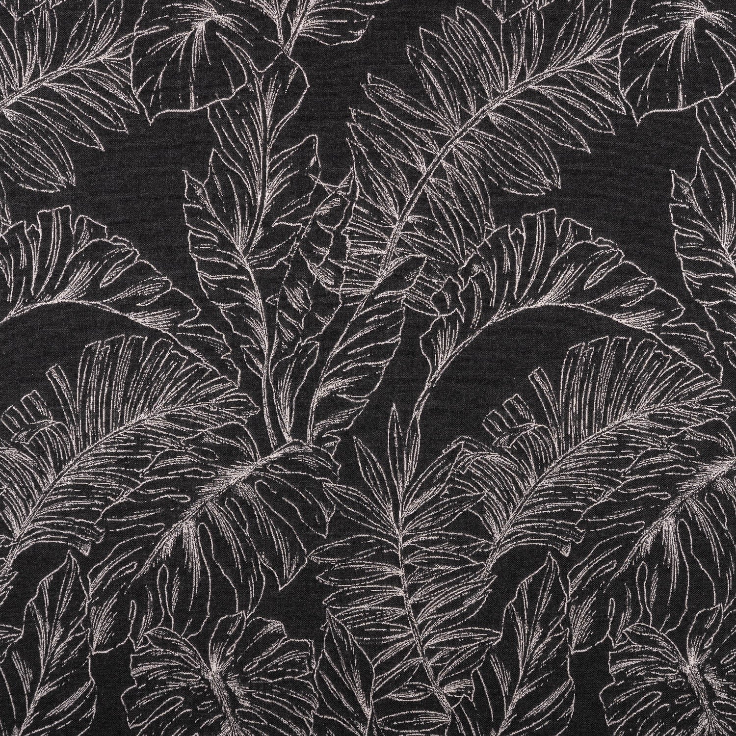 Tropical leaf pattern on a black background
