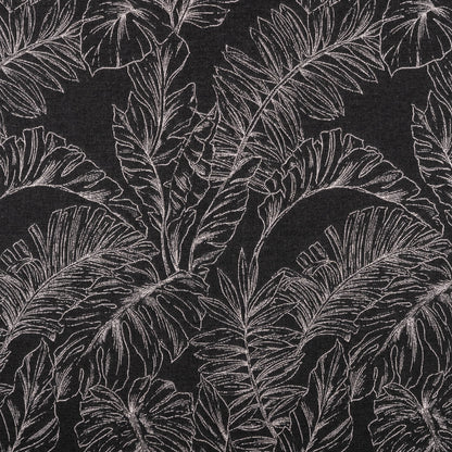 Tropical leaf pattern on a black background