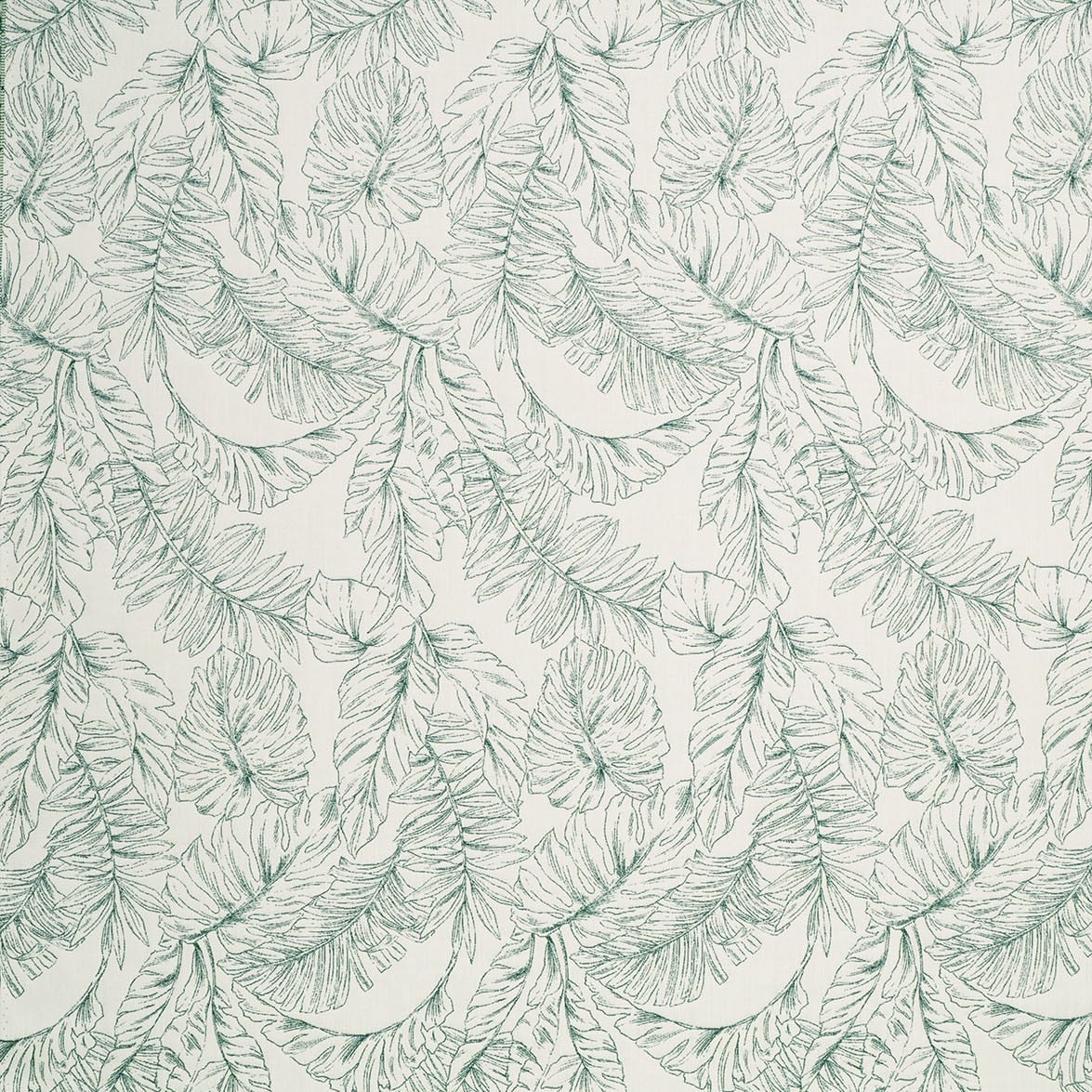 Pattern of green leaves on a light gray background