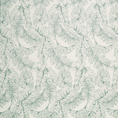 Pattern of green leaves on a light gray background