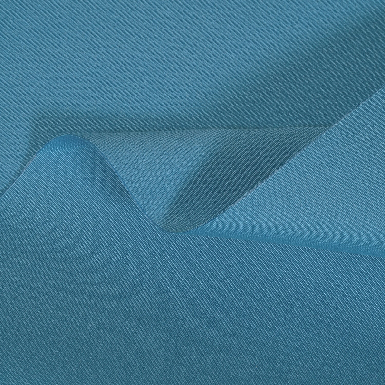 Teal fabric with a subtle texture and fold