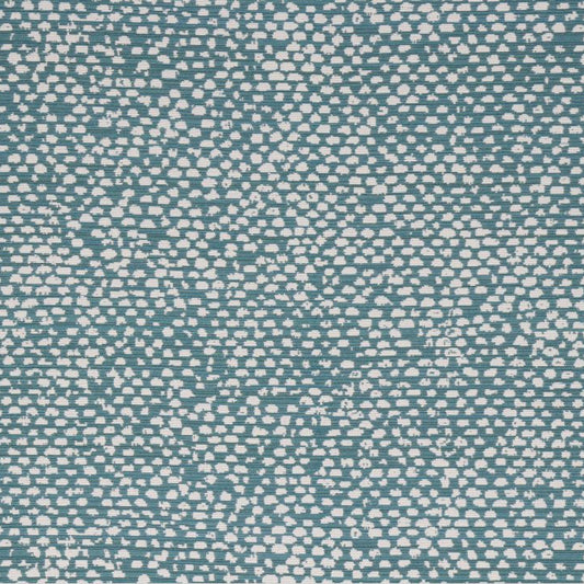 Textured blue and white patterned fabric swatch
