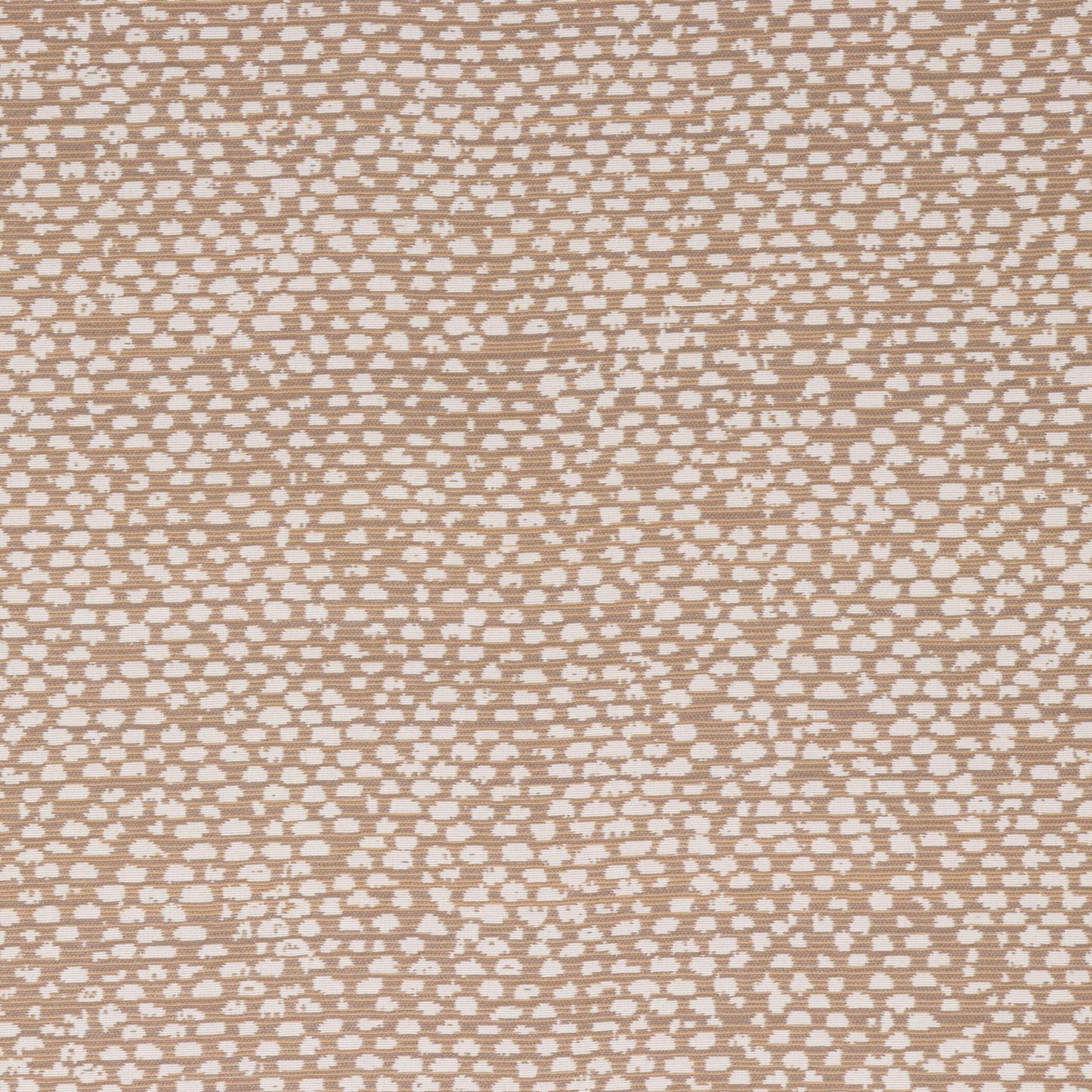 A close-up view of a beige fabric with a solid pattern and no visible texture.