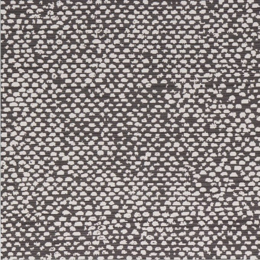 Textured patterned fabric swatch in gray and white