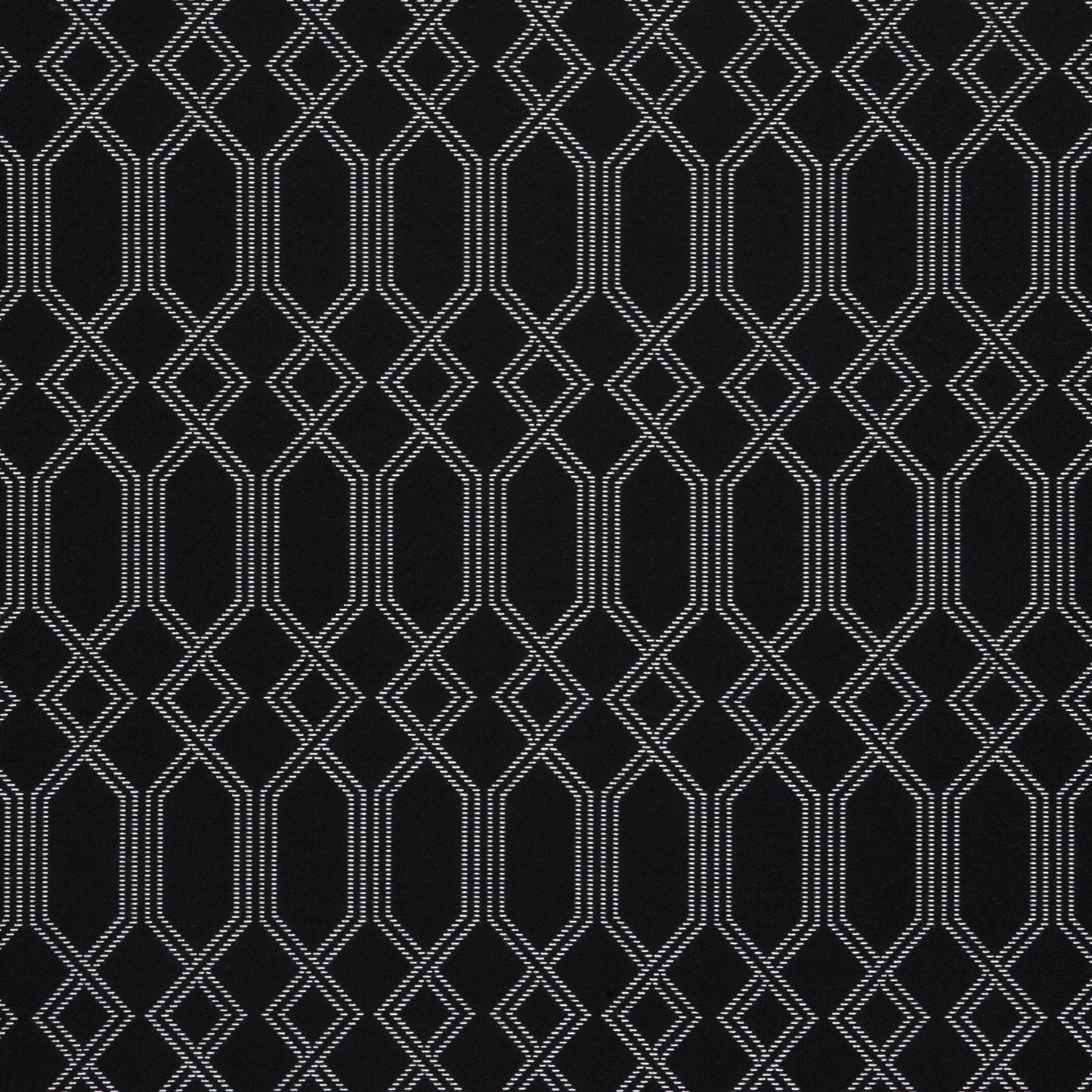 Geometric pattern with white lines on a black background