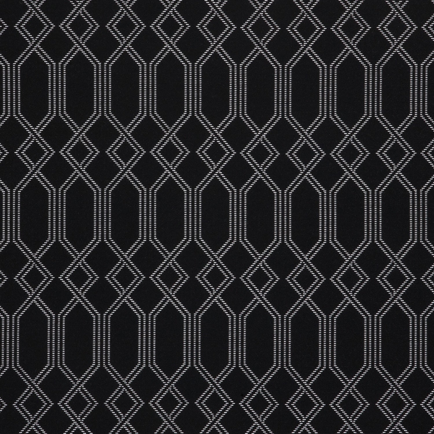 Geometric pattern with white lines on a black background