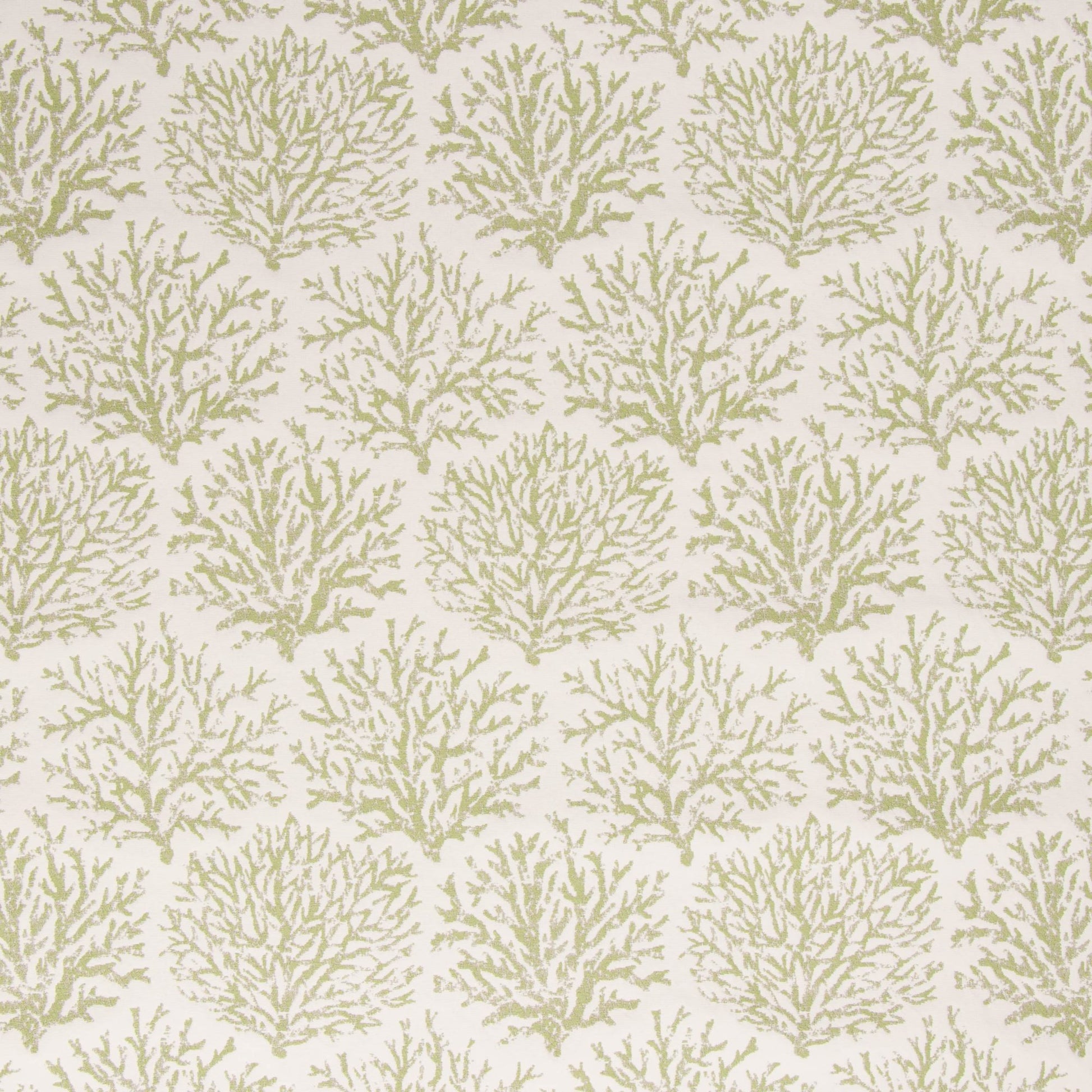 Pattern of green branches on a beige background