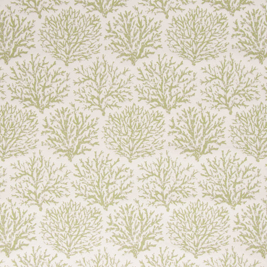Pattern of green branches on a beige background