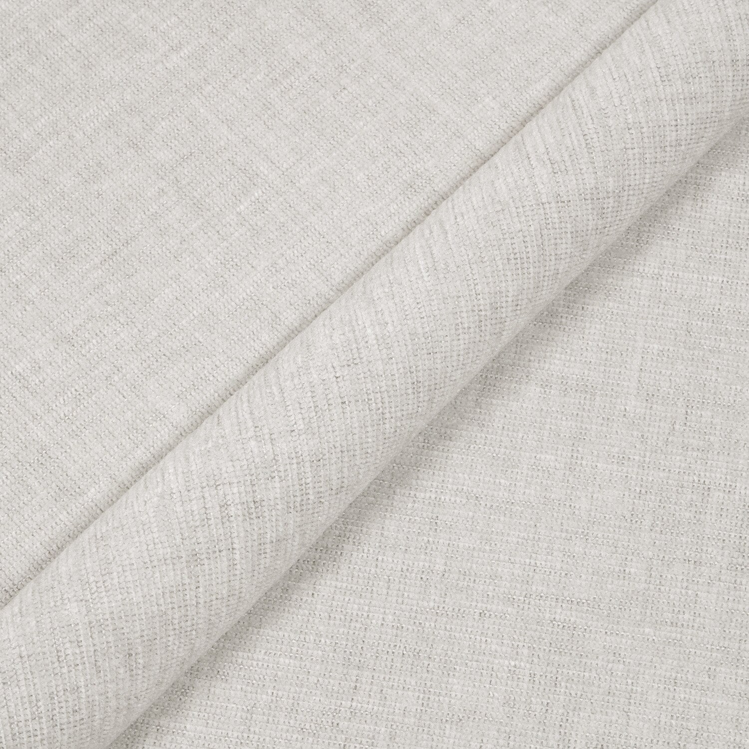 Close-up of light gray fabric with a subtle texture