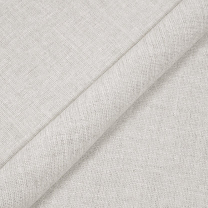 Close-up of light gray fabric with a subtle texture